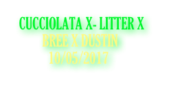 CUCCIOLATA X- LITTER X
          BREE X DUSTIN
            10/05/2017